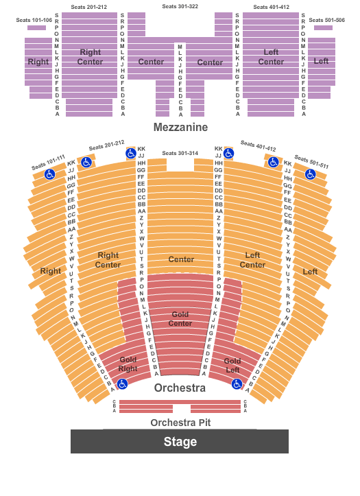 Centennial Hall Shucked Seating Chart